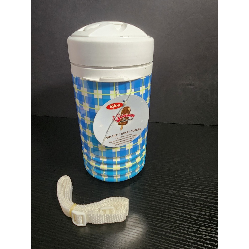 Igloo Iscream for Summer Pop Art 1 Quart‎ Cooler Target Blue Plaid NEW